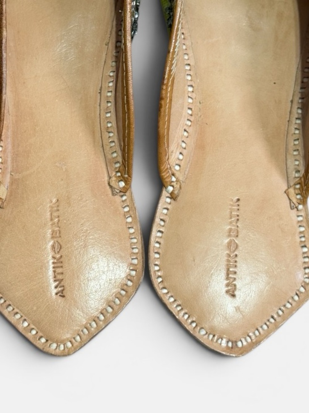 Antik & Batik Yellow Women's Jutti Mules sequin embroidery EU 38/US 8 - Picture 6 of 8